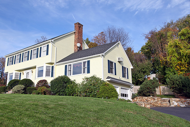 5747736_l Yellow new england style colonial house